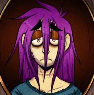 Sticker from purple dc