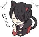 ☺️ emoji BLACK KITTEN :: @line_stickers Telegram sticker 20 of 120