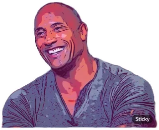 😄 emoji The Rock Telegram sticker 11 of 22