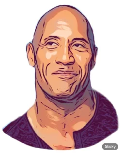 😌 emoji The Rock Telegram sticker 6 of 22