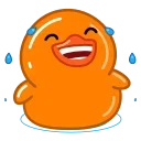 😂 emoji Orange Duck :: @Stickers_Chaos Telegram sticker 2 of 10