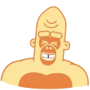 😆 emoji Beige Gorilla :: @Stickers_Chaos Telegram sticker 19 of 20