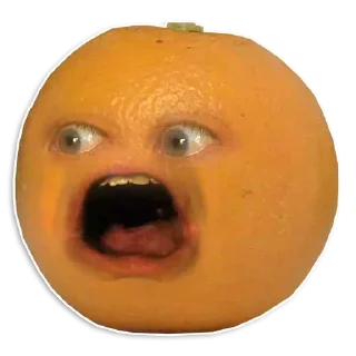 😱 emoji 🍊 Annoying Orange 🍊by @r_o_o_m 🍊 Telegram sticker 18 of 99