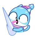 😵 emoji Ледяной Кот от @TgSticker Telegram sticker 10 of 20