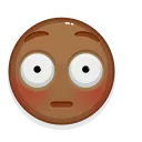 😳 emoji Brown Emoji Telegram sticker 19 of 58