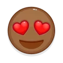 😍 emoji Brown Emoji Telegram sticker 7 of 58