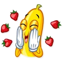 😊 emoji Lovely Banana Telegram sticker 12 of 25