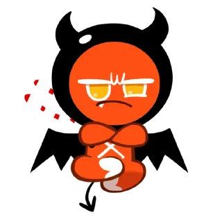 🫤 emoji Devil cookie Telegram sticker 5 of 10