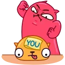 😡 emoji Colored Cats Telegram sticker 16 of 30
