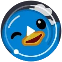 🙋 emoji Blue Duck :: @Stickers_Chaos Telegram sticker 22 of 25