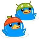 👯‍♀ emoji Blue Duck :: @Stickers_Chaos Telegram sticker 15 of 25
