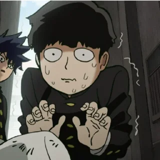 😨 emoji Mob psycho 100 Telegram sticker 6 of 108