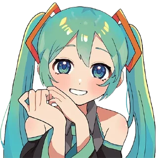 😊 emoji Hatsune Miku Telegram sticker 12 of 30