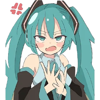 😡 emoji Hatsune Miku Telegram sticker 10 of 30