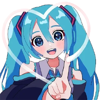 ❤️ emoji Hatsune Miku Telegram sticker 6 of 30