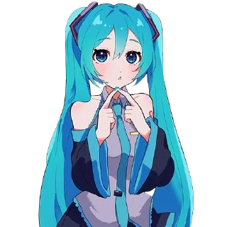 👉 emoji Hatsune Miku Telegram sticker 7 of 30