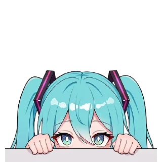 🥺 emoji Hatsune Miku Telegram sticker 13 of 30