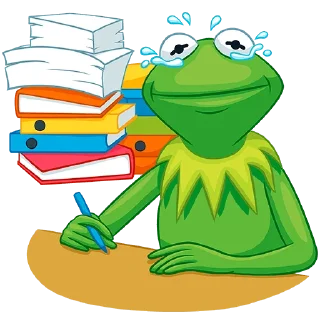 ✍ emoji Кермит Telegram sticker 2 of 40