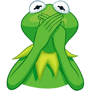 🤭 emoji Кермит Telegram sticker 24 of 40