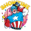 😄 emoji 60‘s Captain America Telegram sticker 9 of 30