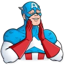 😌 emoji 60‘s Captain America Telegram sticker 13 of 30