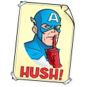 🤫 emoji 60‘s Captain America Telegram sticker 22 of 30