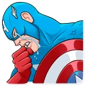 😭 emoji 60‘s Captain America Telegram sticker 10 of 30