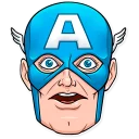 😳 emoji 60‘s Captain America Telegram sticker 15 of 30