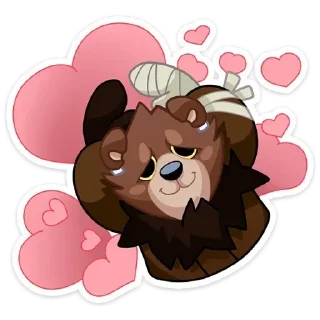 ❤ emoji Медвежутка - @Stickers_vk Telegram sticker 4 of 48