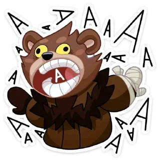 😲 emoji Медвежутка - @Stickers_vk Telegram sticker 3 of 48