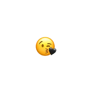 😘 emoji Чёрные стикеры - @stickerRu_bot Telegram sticker 21 of 35
