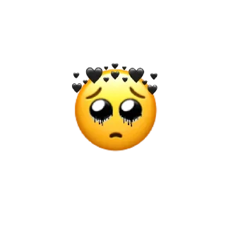 🥺 emoji Чёрные стикеры - @stickerRu_bot Telegram sticker 16 of 35