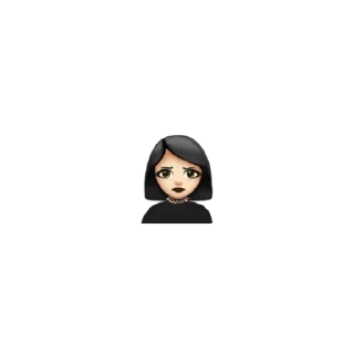 🙎‍♀ emoji Чёрные стикеры - @stickerRu_bot Telegram sticker 14 of 35