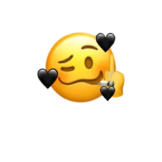 🥴 emoji Чёрные стикеры - @stickerRu_bot Telegram sticker 23 of 35