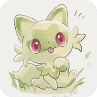 🐱 emoji 🍃:Sprigatito:🍃 Telegram sticker 7 of 36
