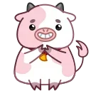 ☺️ emoji Розовая коровка (@TgSticker) Telegram sticker 18 of 20
