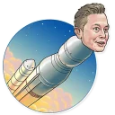 🚀 emoji Elon Musk Telegram sticker 14 of 31