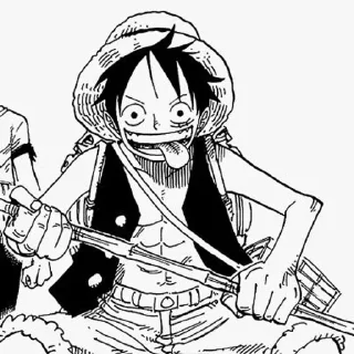 😃 emoji Luffy @anime_sticks Telegram sticker 6 of 40