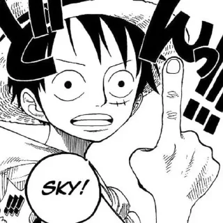 👆 emoji Luffy @anime_sticks Telegram sticker 16 of 30