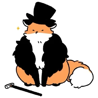 🎩 emoji @foxchannel_ru Numsiri fox Telegram sticker 11 of 90