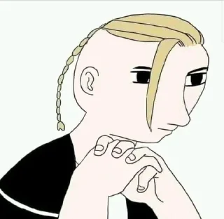 😶 emoji Draken @anime_sticks Telegram sticker 9 of 30