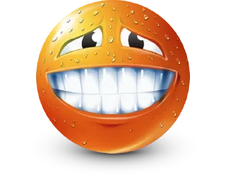😬 emoji Orange Face Emoji @TgSticker @MoiStikiBot Telegram sticker 7 of 95