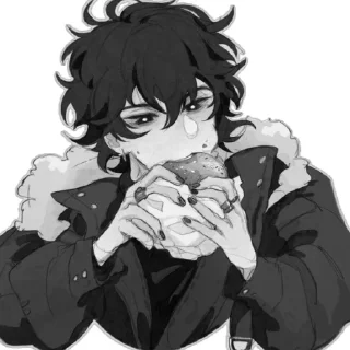 🫀 emoji Нико ди Анджело 𖥻 @stikersmanhwaa Telegram sticker 20 of 30