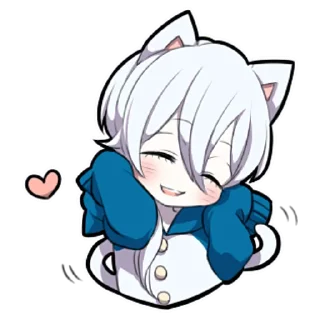 🥰 emoji Белый котёнок ч.1 @nyasticks Telegram sticker 13 of 41