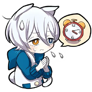 ⏳ emoji Белый котёнок 3 @Nyasticks Telegram sticker 14 of 41