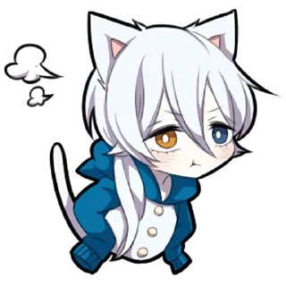 🙃 emoji Белый котёнок ч.1 @nyasticks Telegram sticker 17 of 41