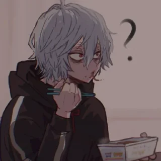 ❓ emoji shigaraki tomura Telegram sticker 7 of 120