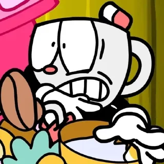 😰 emoji Cuphead dlc rap @cupheadmug Telegram sticker 7 of 59