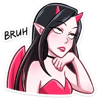 😒 emoji Дьяволица (@TgSticker) Telegram sticker 14 of 48