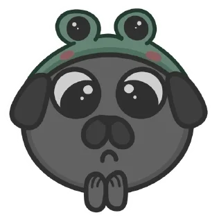 🥺 emoji pug&frog @venve_r Telegram sticker 17 of 20